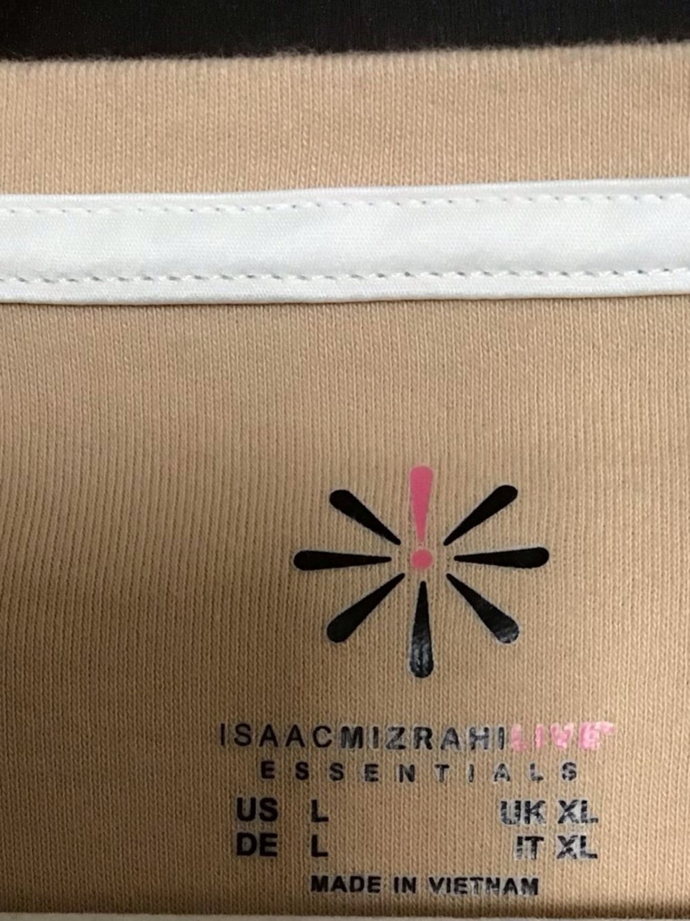 Isaac Mizrahi 3 Tees.  White Crew Neck LS & Tan and Navy V Necks 3/4 Sleeves - Picture 7 of 14